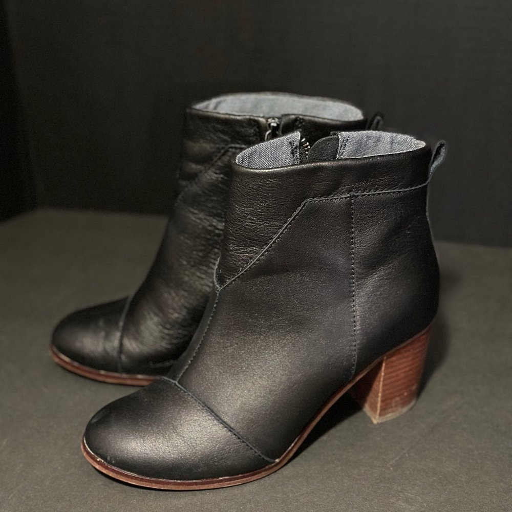 Toms Leather Booties Sz 6.5